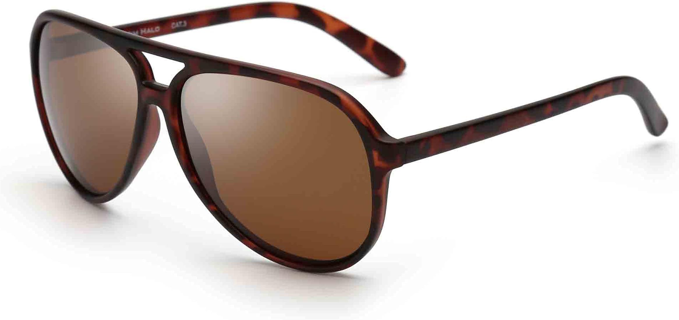 JIM HALO Polarized Aviator Sunglasses Men Women Oversize Plastic Driving Glasses | Amazon (US)