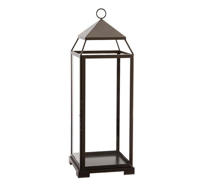 Malta Glass & Metal Lantern, Bronze Finish, Large - 30" | Pottery Barn (US)