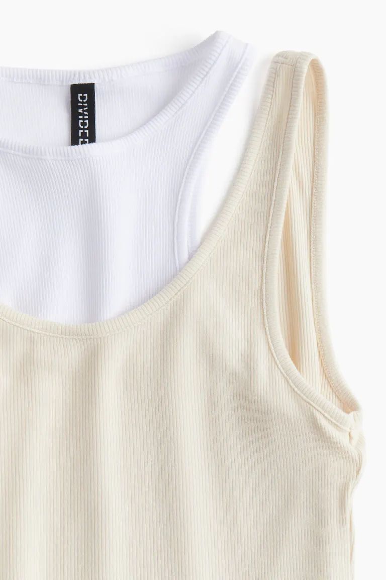 Double-layered Ribbed Tank Top | H&M (US + CA)
