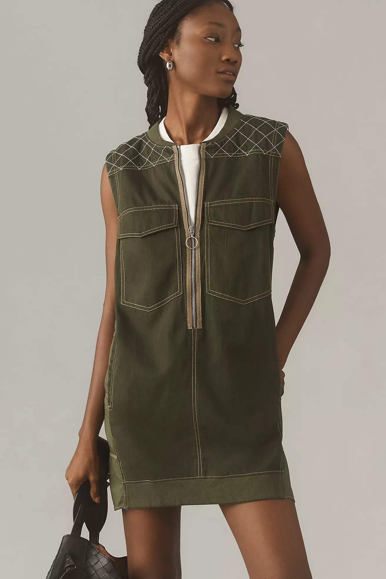 Pilcro Sleeveless Utility Mini Dress | Anthropologie (US)