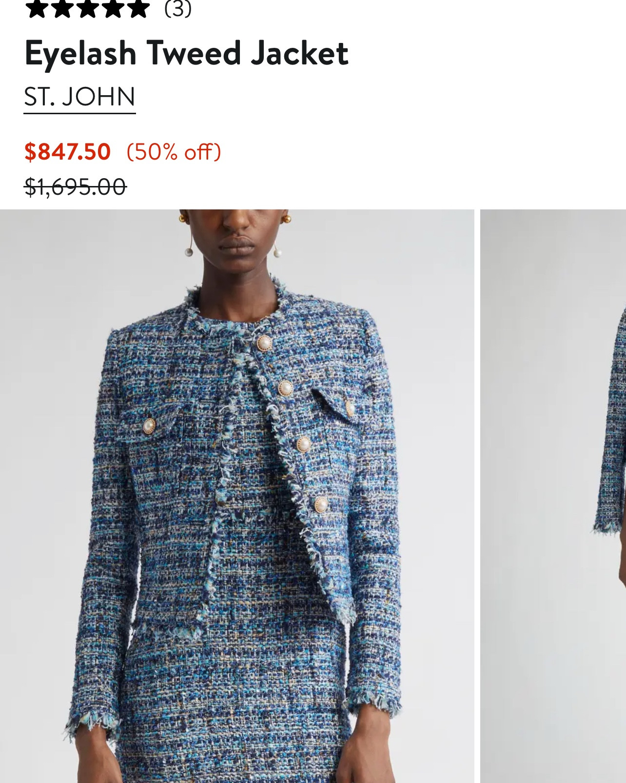 Price drop at #Nordstrom on 2 Classic St John coordinates- a suit jacket and tweed dress. Perfect holiday wear or #officewear! Save 50 percent off each piece while supplies last - these classics will be wearable for years to come
👗💃

#LTKHoliday #LTKSaleAlert