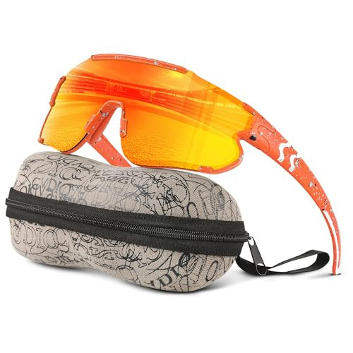 Kegrimi Kids Baseball Polarized Sunglasses: Sports Sunglasses for Boys Girls 3-12 Youth Sun Glasses for Cycling Running (orange frame orange lens,64mm) | Amazon (US)