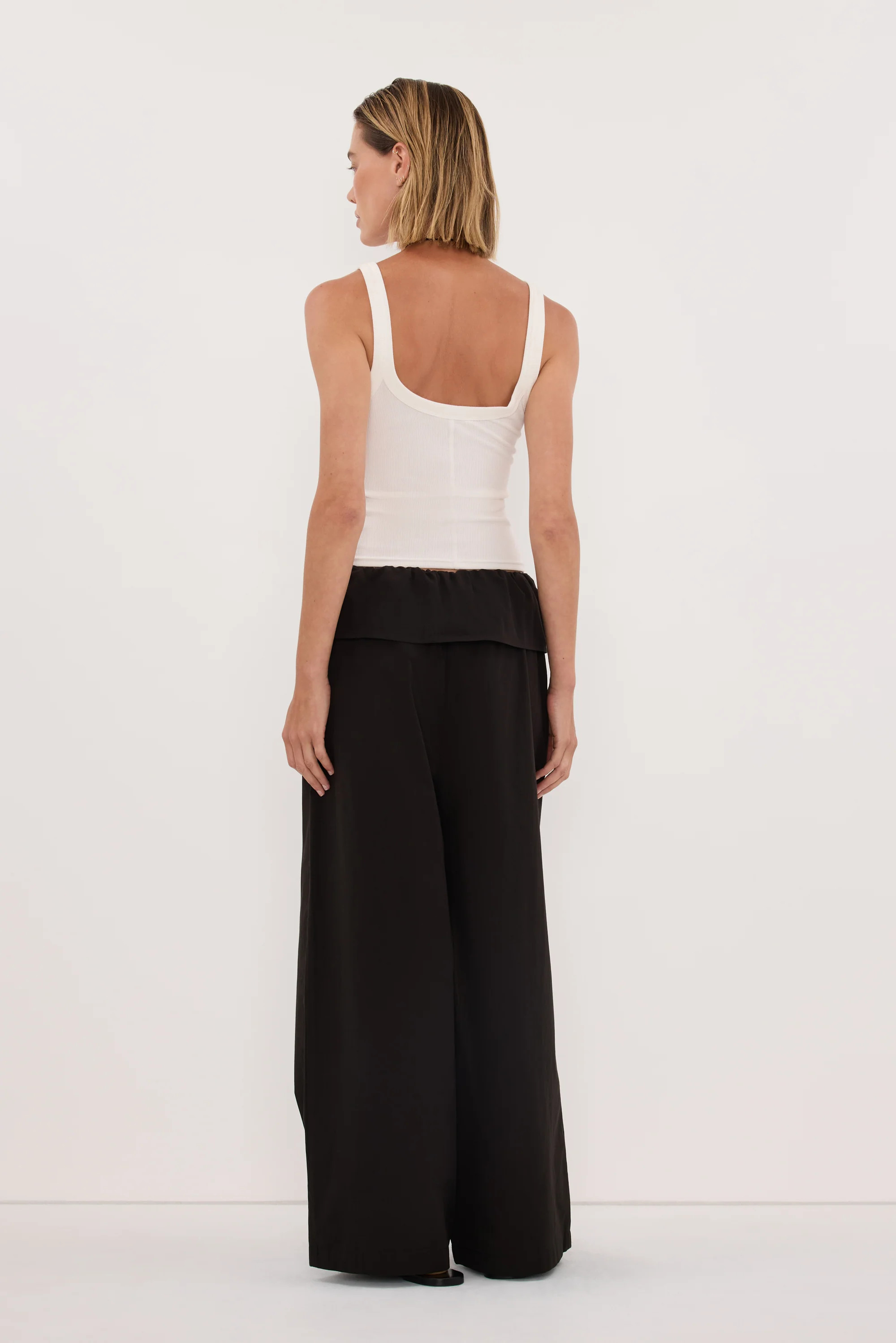 BENTLEE BLACK POPLIN FISHERMAN PANT | DISSH