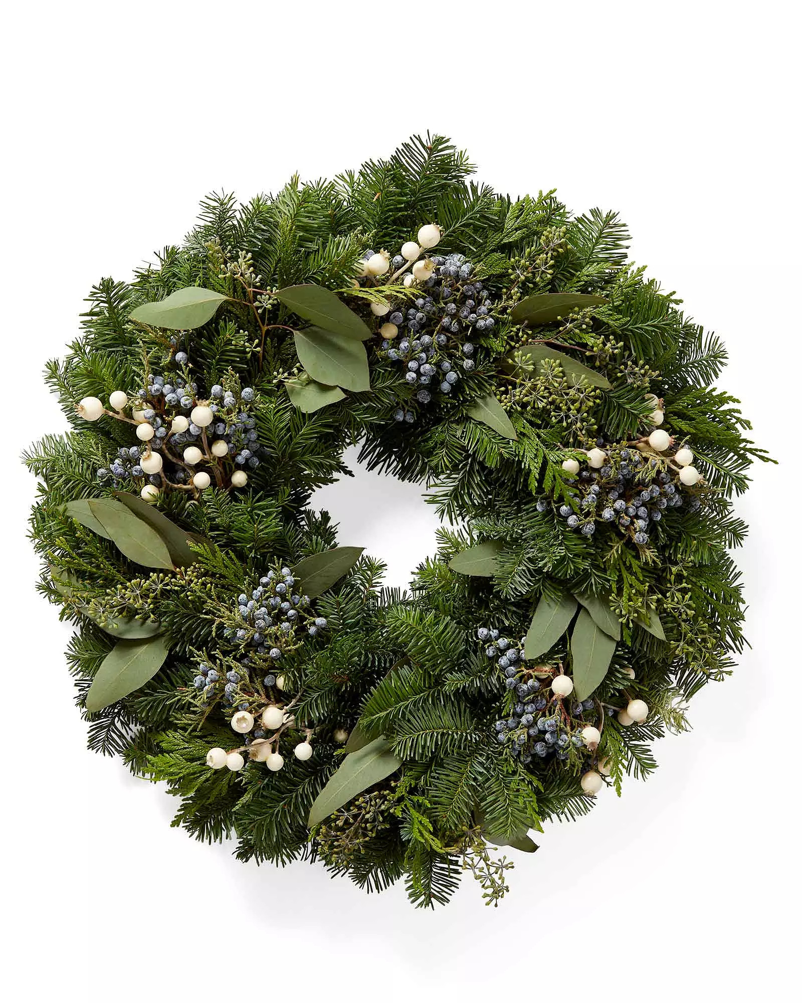 Fresh White Berry Wreath | Serena and Lily