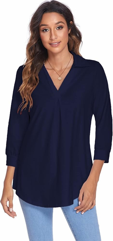 Womans collard V neck | Amazon (US)
