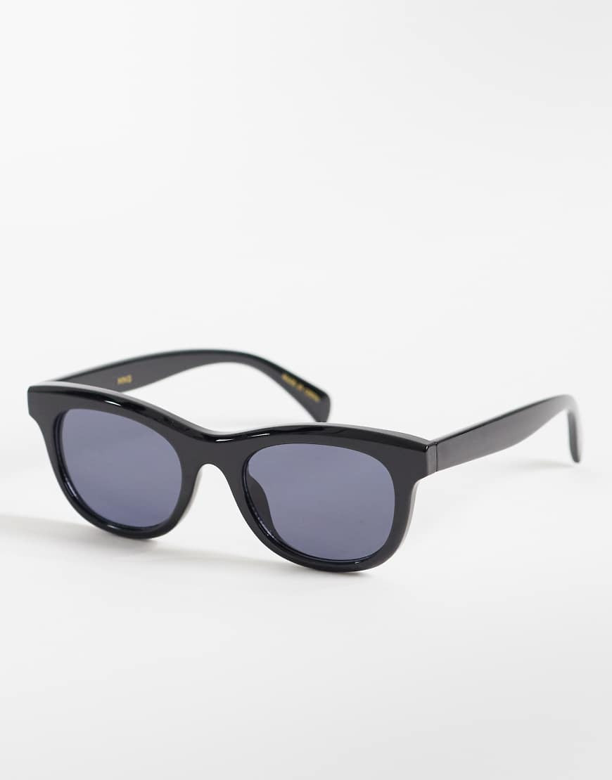 Mango rounded sunglasses in black | ASOS (Global)