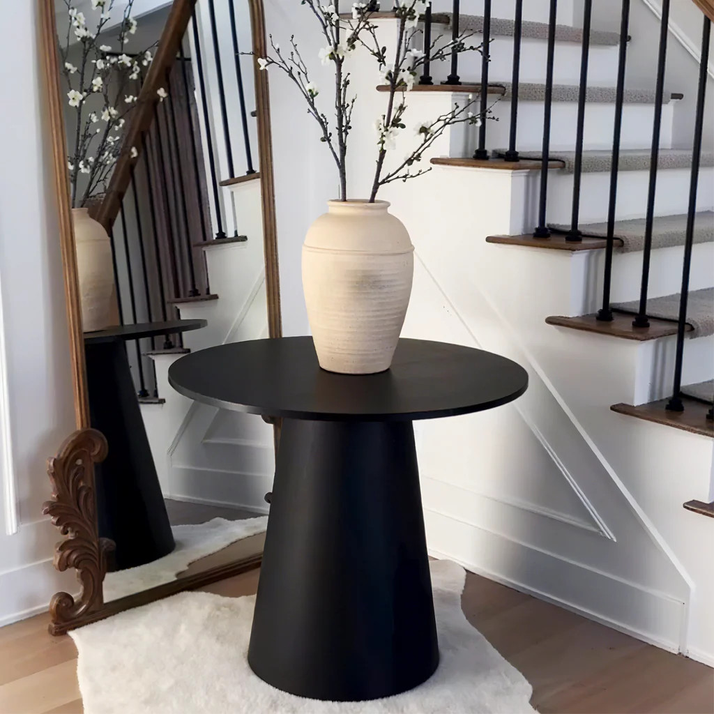 Dwen 35" Modern Round Pedestal Console Table | Pop Maison