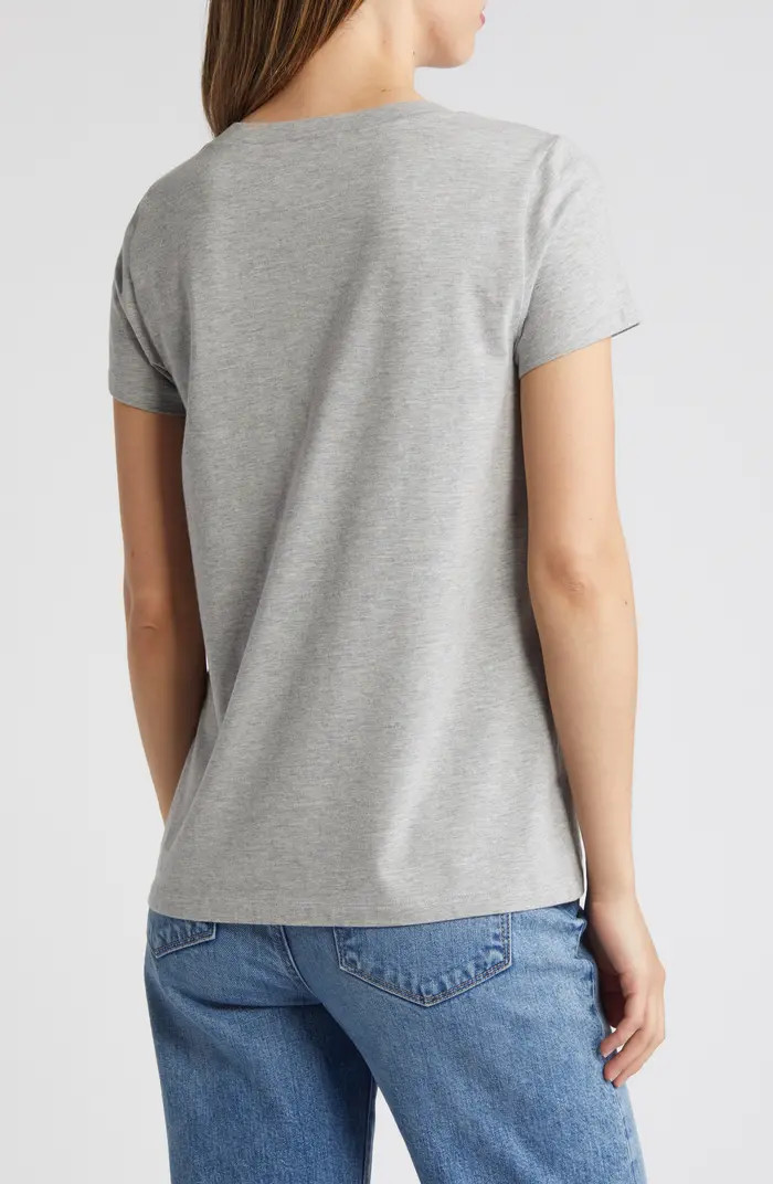 Caslon® Stretch Cotton Blend V-Neck T-Shirt | Nordstrom | Nordstrom