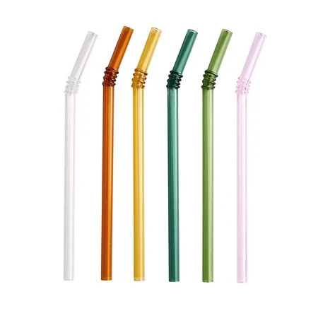Better Homes & Gardens Glass Bendy Straw Colorful , 6 Pieces | Walmart (US)