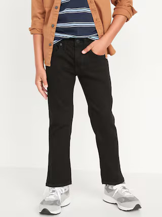 Straight-Leg Built-In Flex Black Jeans for Boys | Old Navy (US)