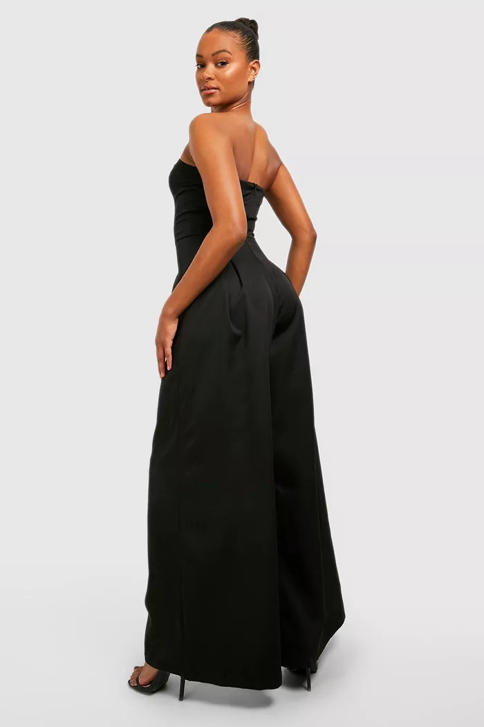 Tall Tailored Bandeau Wide Leg Jumpsuit | Boohoo.com (UK & IE)