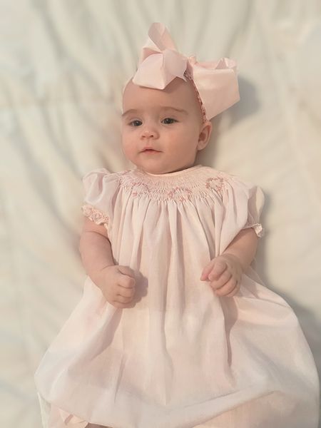 Smocked baby girl dress, bows for baby girl 

#LTKFindsUnder100 #LTKFindsUnder50 #LTKBaby