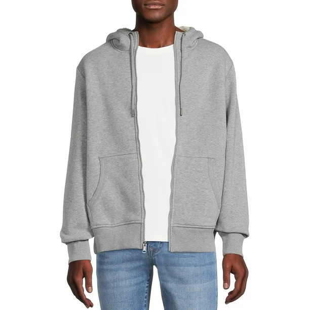 George Men's and Big Men's Faux Sherpa Fleece Jacket, up to Size 5XL - Walmart.com | Walmart (US)