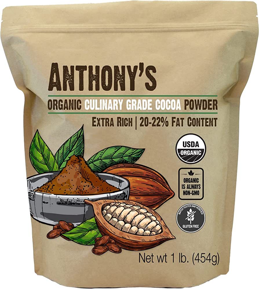Anthony's Organic Culinary Grade Cocoa Powder, 1 lb, Dutch Processed Baking Cocoa, Gluten Free, N... | Amazon (US)
