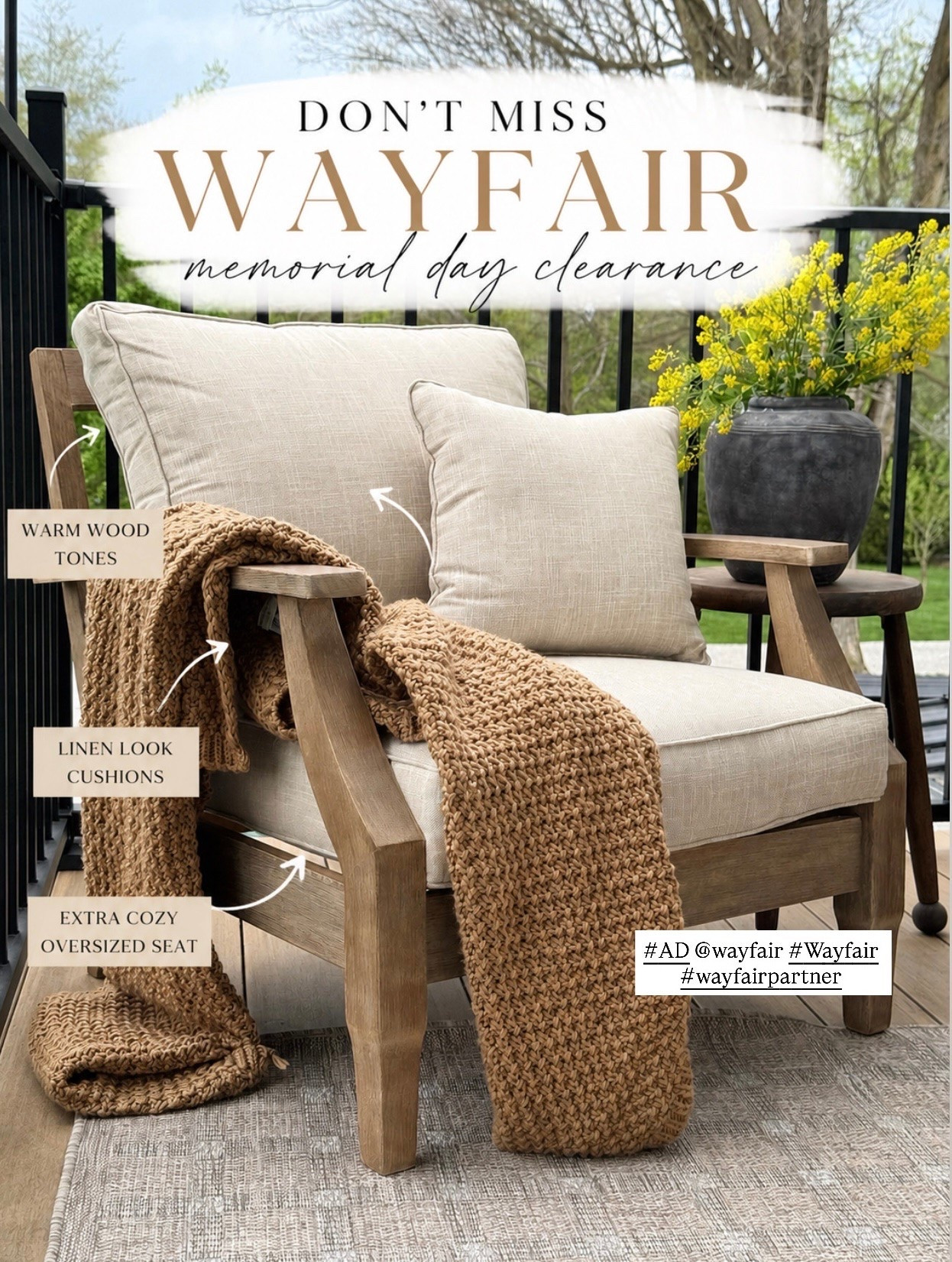 #ad Grab it now during Wayfair’s Memorial Day Clearance before it sells out 👀

I loved the warm wood tones, the linen look cushions, and the oversized seat that makes it feel extra cozy without looking bulky. It’s one of those pieces that instantly makes a patio feel more finished.

Wayfair’s Memorial Day Clearance is live with up to 70% off + fast and free shipping over $35.

#AD @wayfair #Wayfair #wayfairpartner

#LTKHome