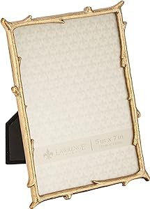 Lawrence Frames 712557 5x7 Gold Metal Natural Branch Design Picture Frame | Amazon (US)