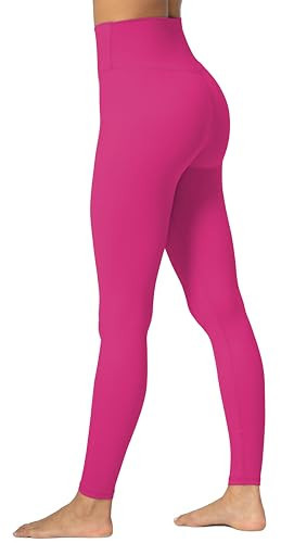 Sunzel Sunzfly Tall Leggings for Women with Tummy Control High Waisted Yoga Pants 30" Inseam (Hot Pink, Medium) | Amazon (US)