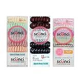 Scunci by Conair No-Slip Colorful Silicone Spiral Ponytailers, Spiral Coil , hair ties for Women and Men with No Damage in Assorted Colors, Includes 17 hair ties | Amazon (US)