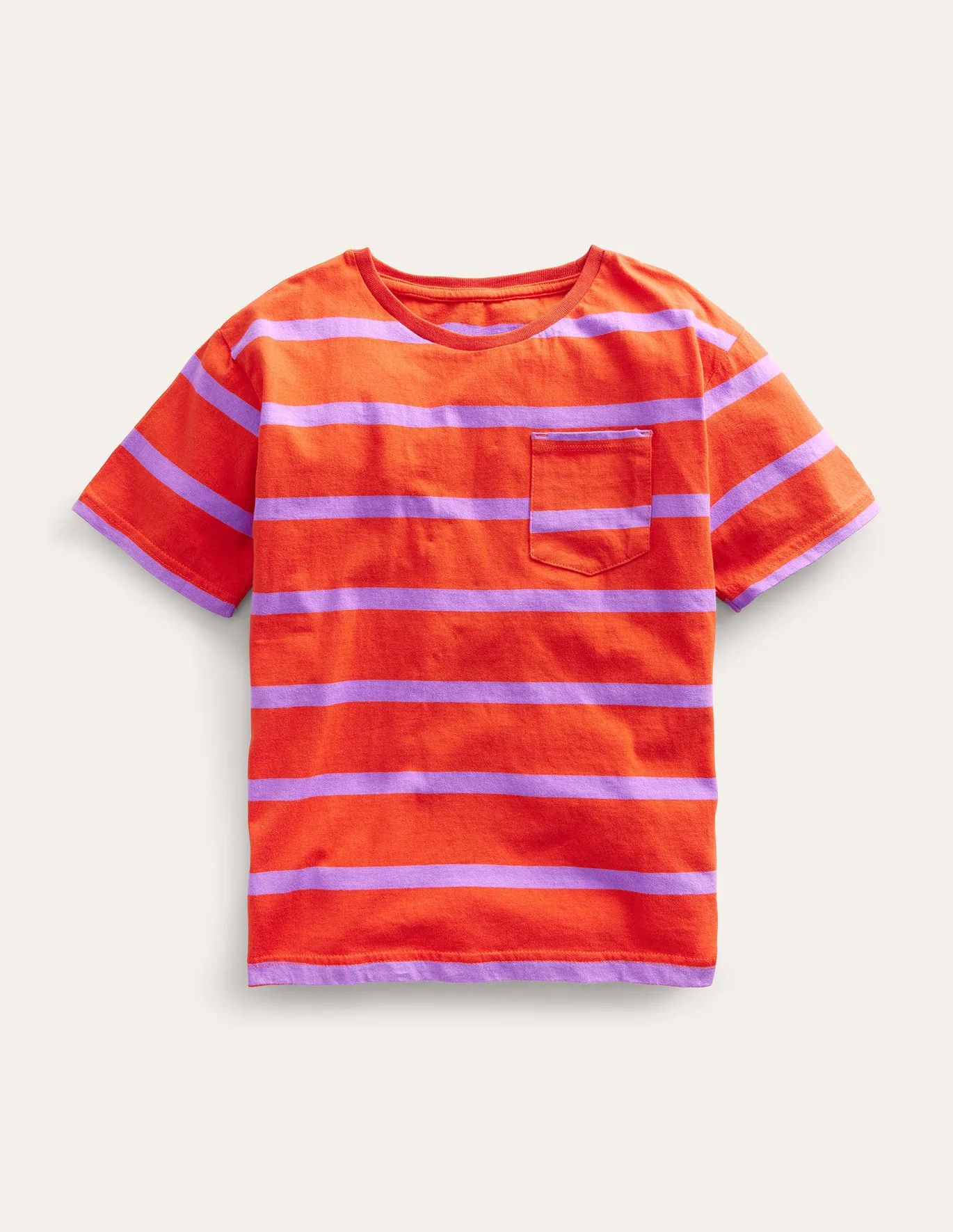 Relaxed T-shirt - Mandarin Orange/ Lupin | Boden (US)