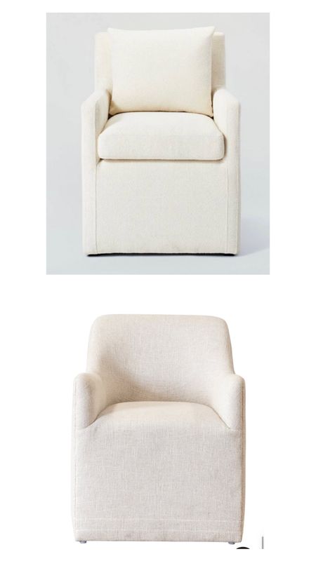 Timeless upholstered cream dining chair! The perfect cozy dining chair to add to your dining room or home office! They come in different fabric options! 

#LTKstyletip #LTKhome