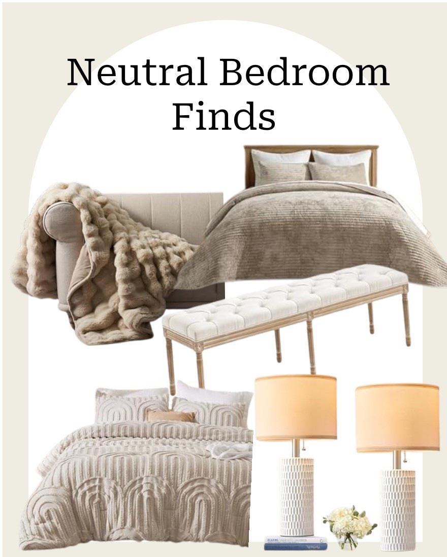 ✨🛍️Shop this look directly here or from my Amazon Storefront:
https://amzn.to/3X2v7hj

Here’s a simple roadmap to create your neutral bedroom:
1.	Backdrop: Choose walls/flooring in a soft neutral (cream, off-white, light taupe).
2.	Anchor piece: The bed + bedding (comforter set above) sets the main tone.
3.	Layer textiles: Add throw pillows of different textures (linen, bouclé, woven) and maybe a throw blanket. Use 2-3 pillows plus a lumbar for variation.
4.	Furniture & materials: Use wood (light or mid tone), maybe rattan or cane accents for natural warmth; avoid too many contrasting colours.

#affiliate #masterbedroom #Masterbedroomdecor 

#LTKHome