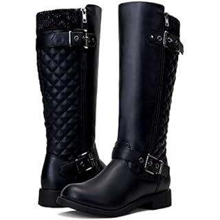 Vepose Women's 49 Riding Boots Knee High Boots Buckle Calf Boot | Amazon (US)