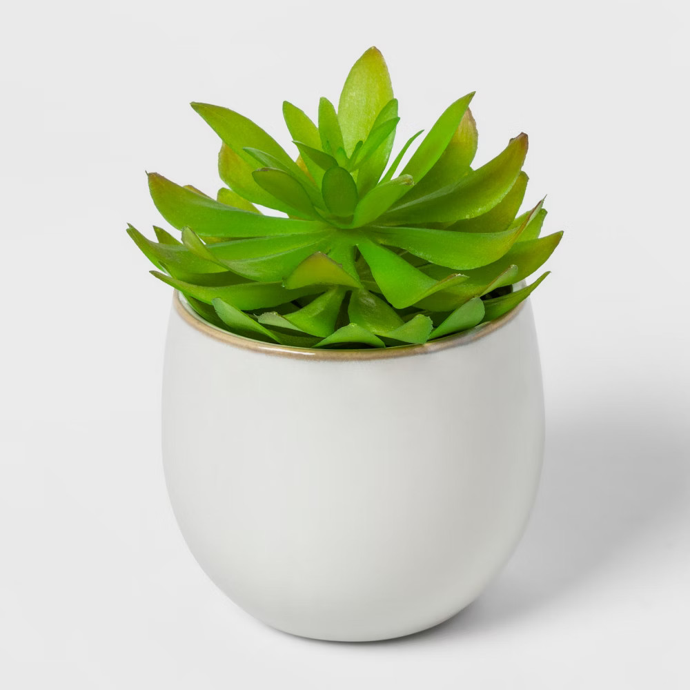 Faux Plant in White Pot - Threshold | Target