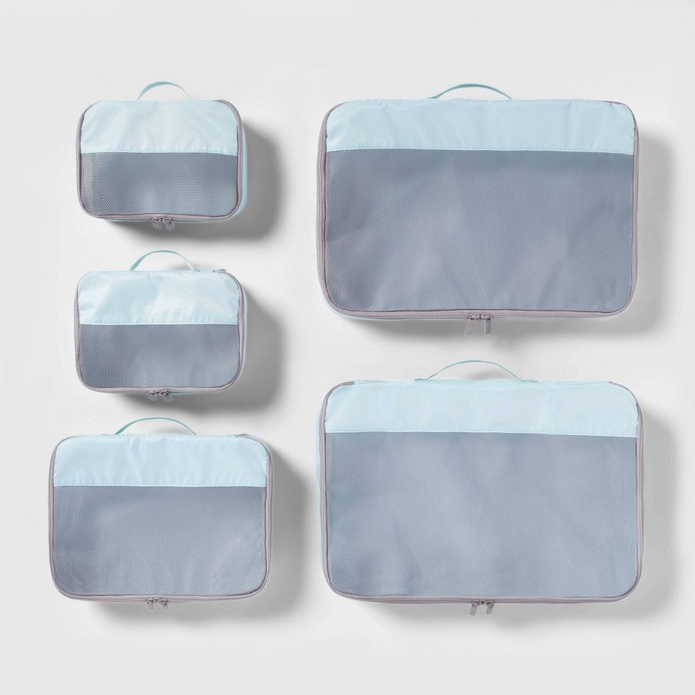 5pc Packing Cube Set Light Blue - Made By Design | Target