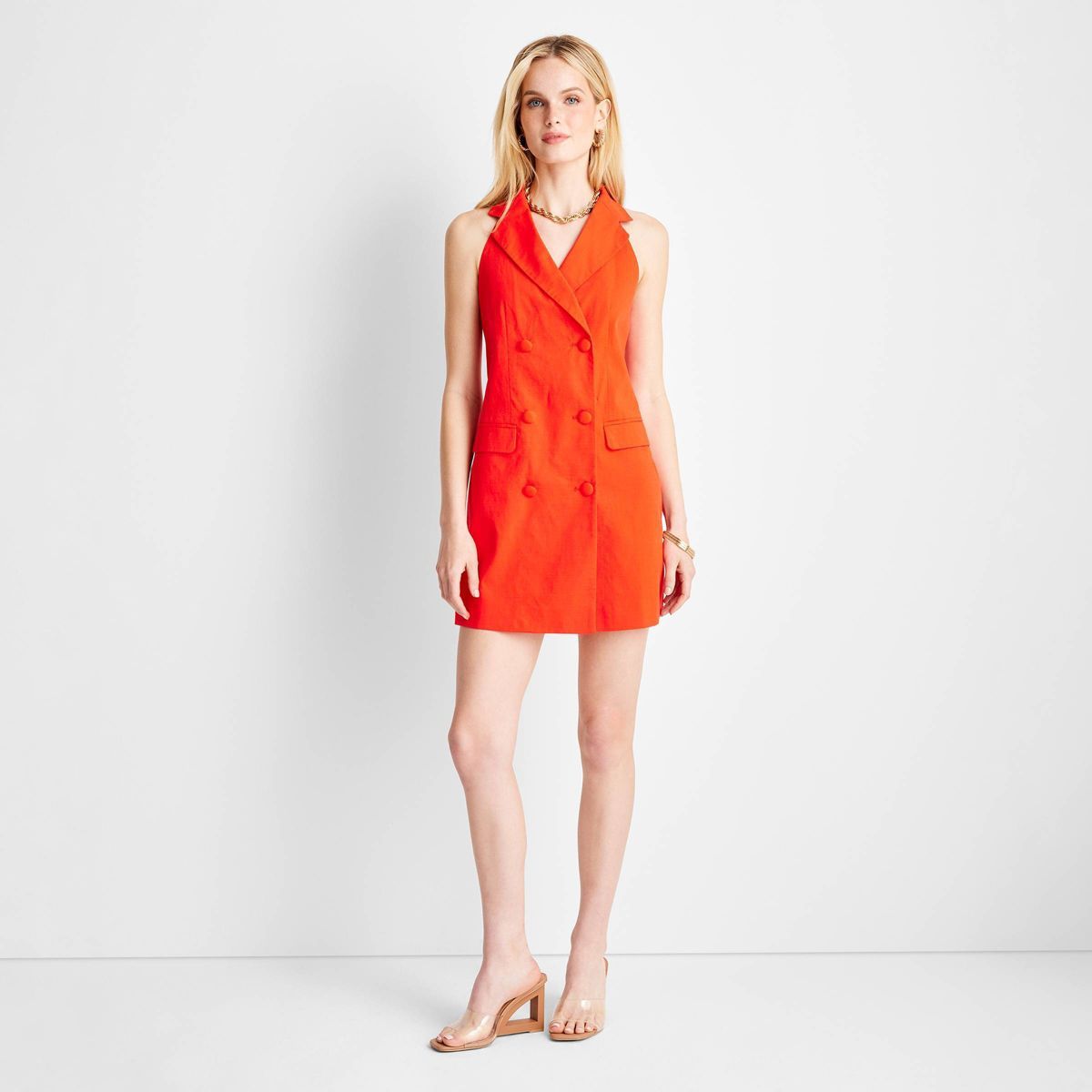 Women's Sleeveless Blazer Mini Dress - Future Collective™ with Jenee Naylor Red 00 | Target