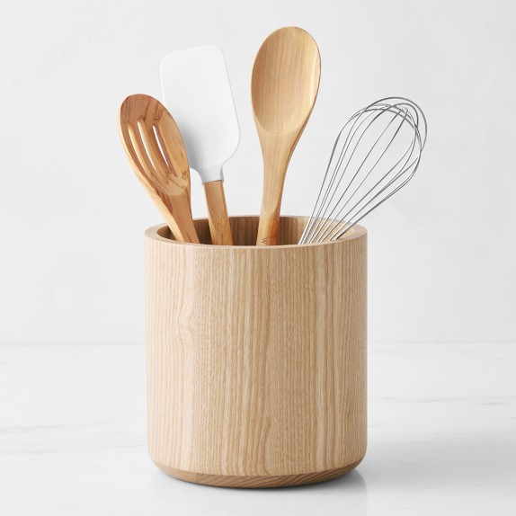 Hold Everything Utensil Holder, Ashwood | Williams-Sonoma