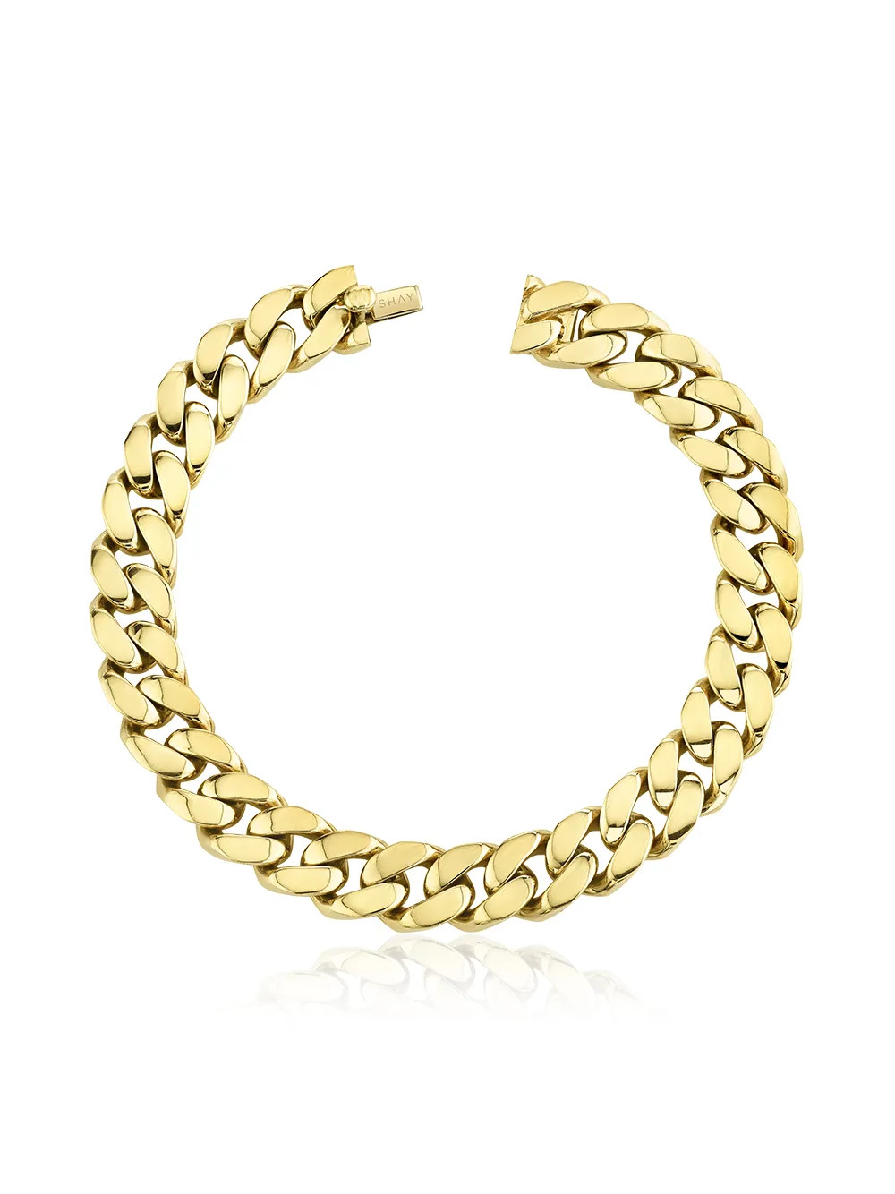 18kt yellow gold flat link bracelet | Farfetch (CN)