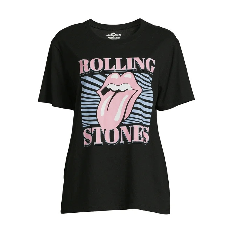 Time And Tru Women's Rolling Stones Graphic Band T-Shirt | Walmart (US)