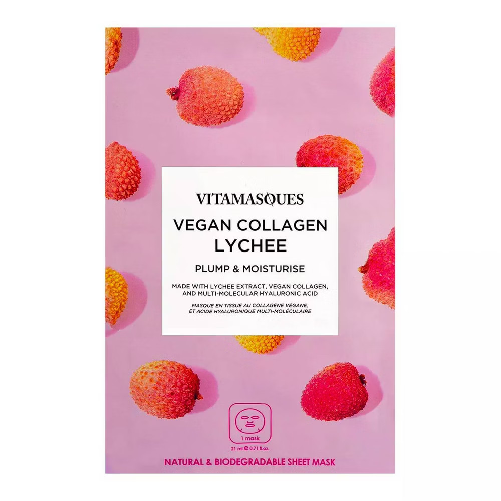 Vitamasques Vegan Collagen Lychee Sheet Mask - 0.71 fl oz | Target