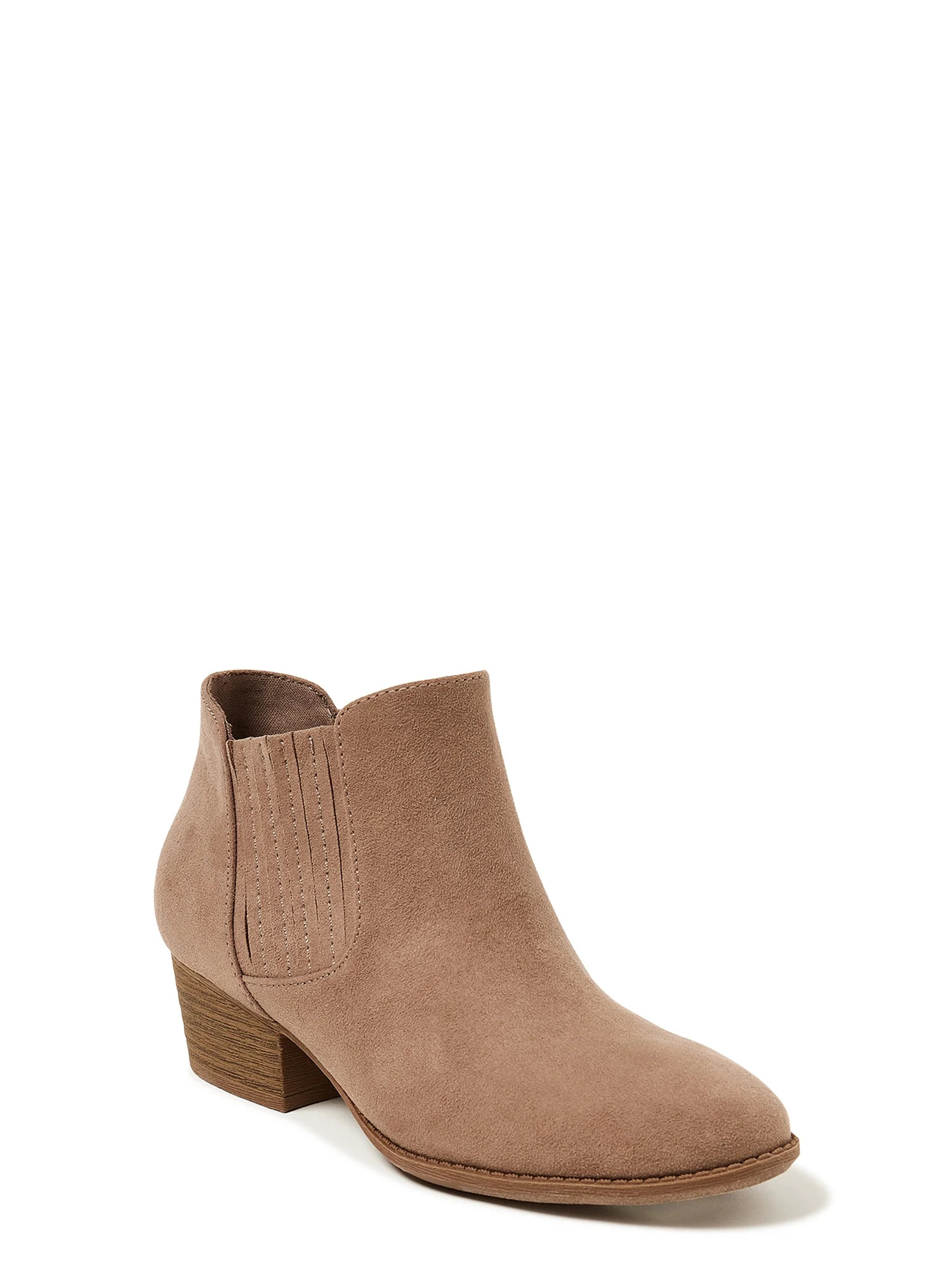 Melrose Ave Women’s Faux Suede Low Profile Chelsea Booties | Walmart (US)