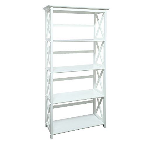 Casual Home Montego Bookcase, 5-Shelf, White,324-51 | Amazon (US)