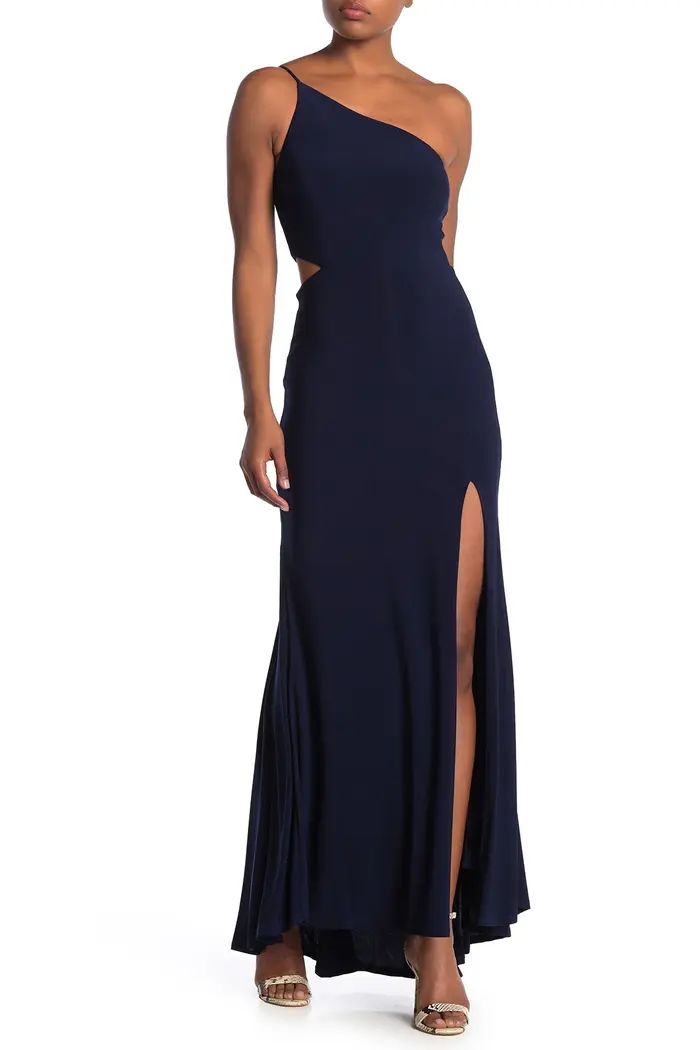 One-Shoulder Side Cutout Gown | Nordstrom Rack