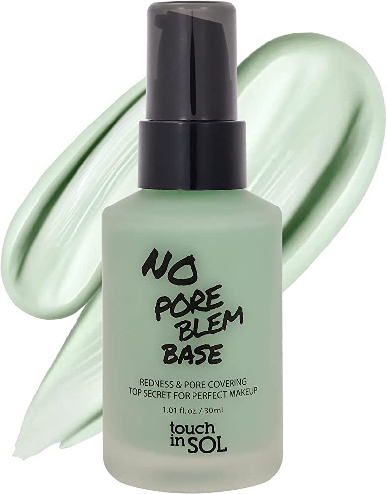 TOUCH IN SOL Redness Correcting Base Primer 1.01 fl.oz. - Pore Minimizing Green Toned Makeup Base... | Amazon (US)