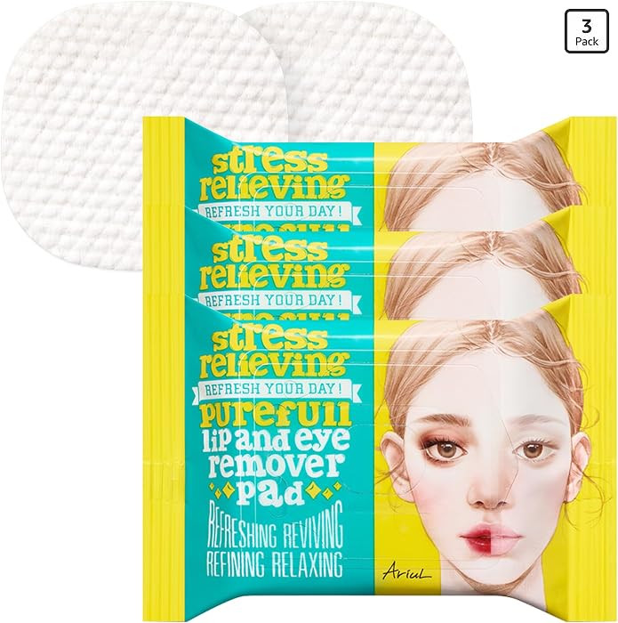 Ariul Purefull Lip & Eye Makeup Remover Pads \u2013 Oil-Infused Dual-Sided Pads, Gentle Exfoliati... | Amazon (US)