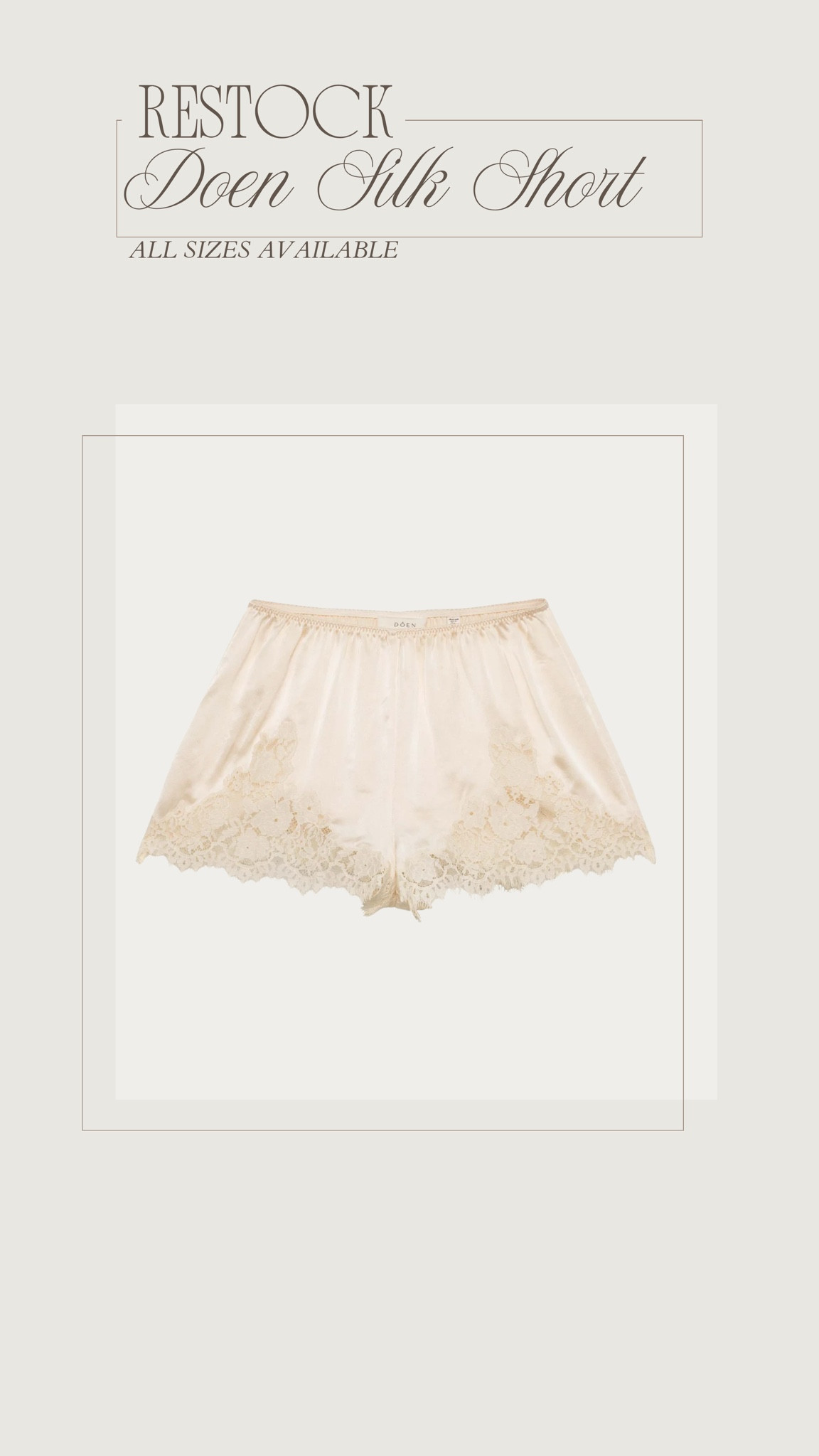 The viral lace satin shorts are back in stock in all sizes!

Doen, silk shorts, satin shorts 

#LTKSeasonal