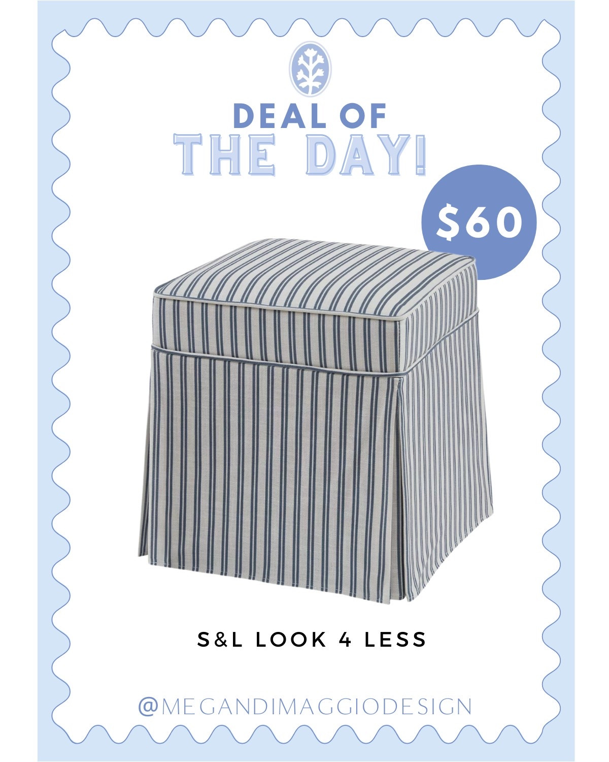 Wow!! I cannot believe the price on this new blue and white stripe slipcovered style ottoman!! 🤯🙌🏻 a new arrival and only $60!! 👏🏻👏🏻👏🏻

#LTKHome #LTKFindsUnder100