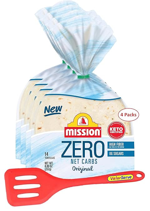 Mission Zero Net Carb Original Flour Tortillas - 0g Net Carbs - Keto Certified - 4.5" - 14 Count,... | Amazon (US)