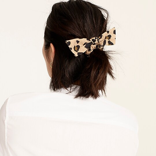 Knotted hair tie in leopard | J. Crew US