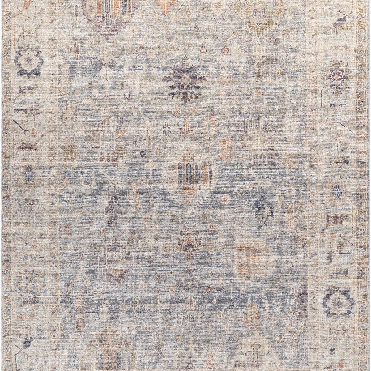 Marlene Damask Cream & Blue Area Rug - Becki Owens x Livabliss | Boutique Rugs