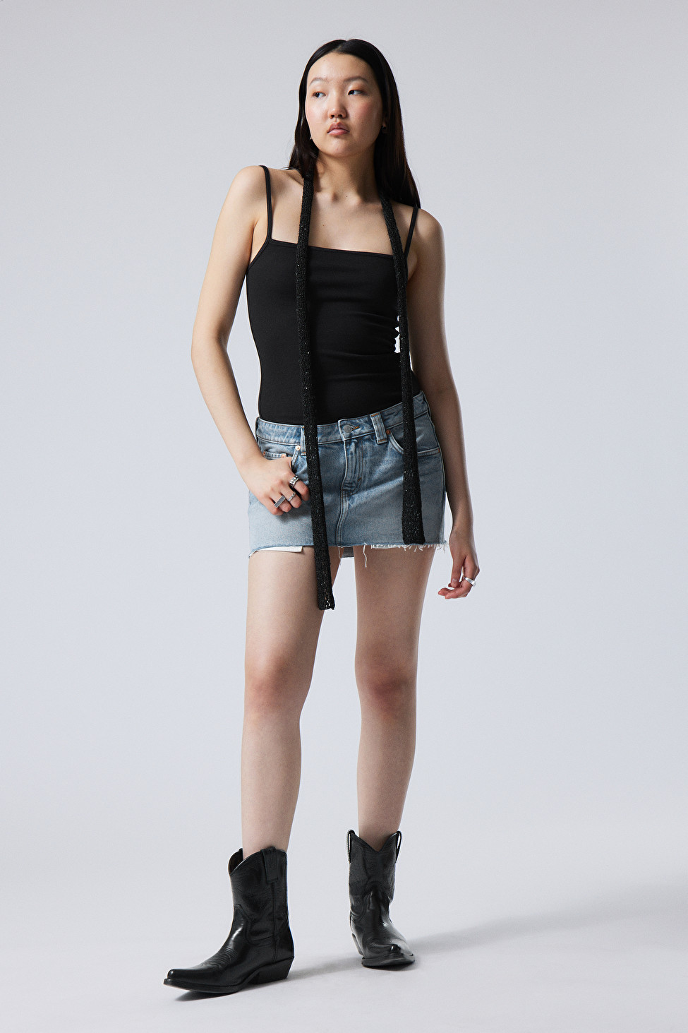 Ceinture Denim Mini Skirt | Weekday