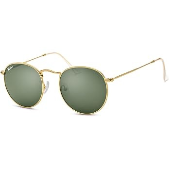 Pro Acme Round Sunglasses Glass Lens Retro Metal Trendy Shade | 50MM/55MM Lens,Highly Scratch-Res... | Amazon (US)