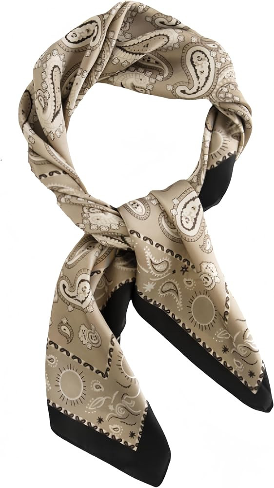 MINIDORA Satin Scarves for Women 27.5 × 27.5 inches Medium Square Elegant Silk Feeling Head Scar... | Amazon (US)