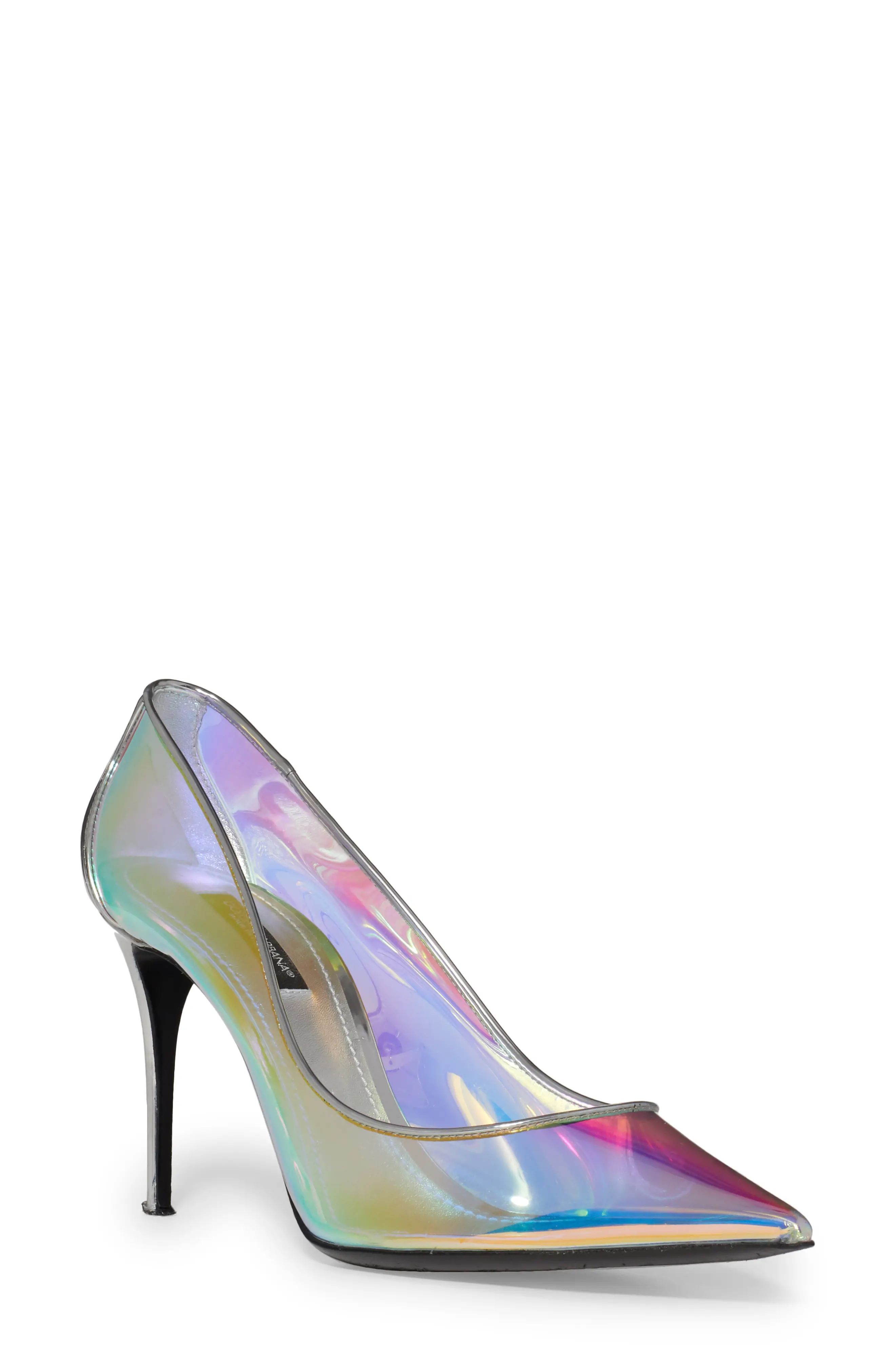 Dolce & Gabbana Cardinale Iridescent Pointed Toe Pump, Size 6Us in Iridescente at Nordstrom | Nordstrom