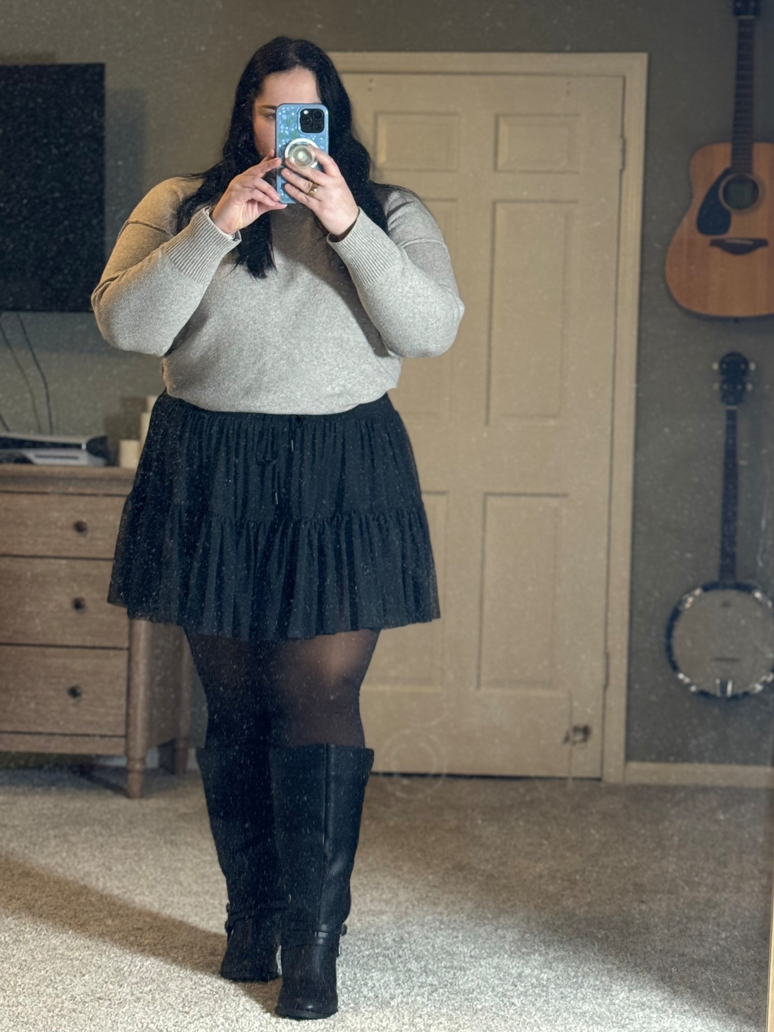 Cozy but make it cute 🤍
This soft neutral sweater paired with a flowy black mini and tall boots is my go-to for everyday wear when I still want to feel put together. Perfect for errands, casual dinners, or content days when comfort is key ✨
Linked in LTK in true plus-size friendly fits 🖤

#LTKMidsize #LTKmomlife #LTKHoliday