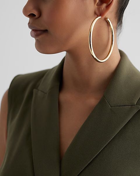 Large Tube Hoop Earrings | Express