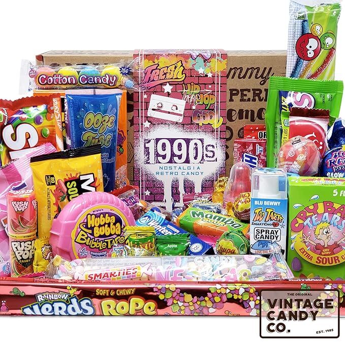 VINTAGE CANDY CO. 1990s RETRO CANDY GIFT BOX - 90s Nostalgia Candies - Flashback NINETIES Fun Gag... | Amazon (US)